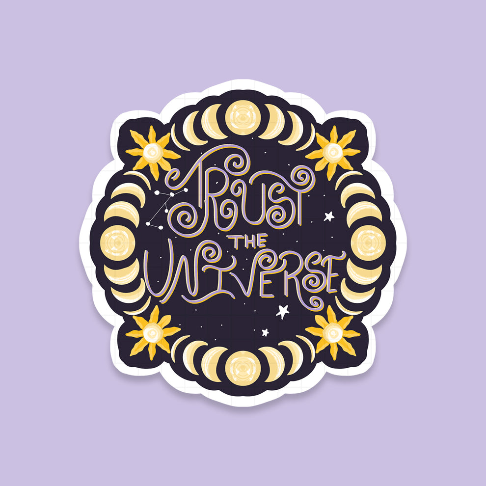 Trust The Universe - Laptop / Mobile Sticker – Designs By Jayshree