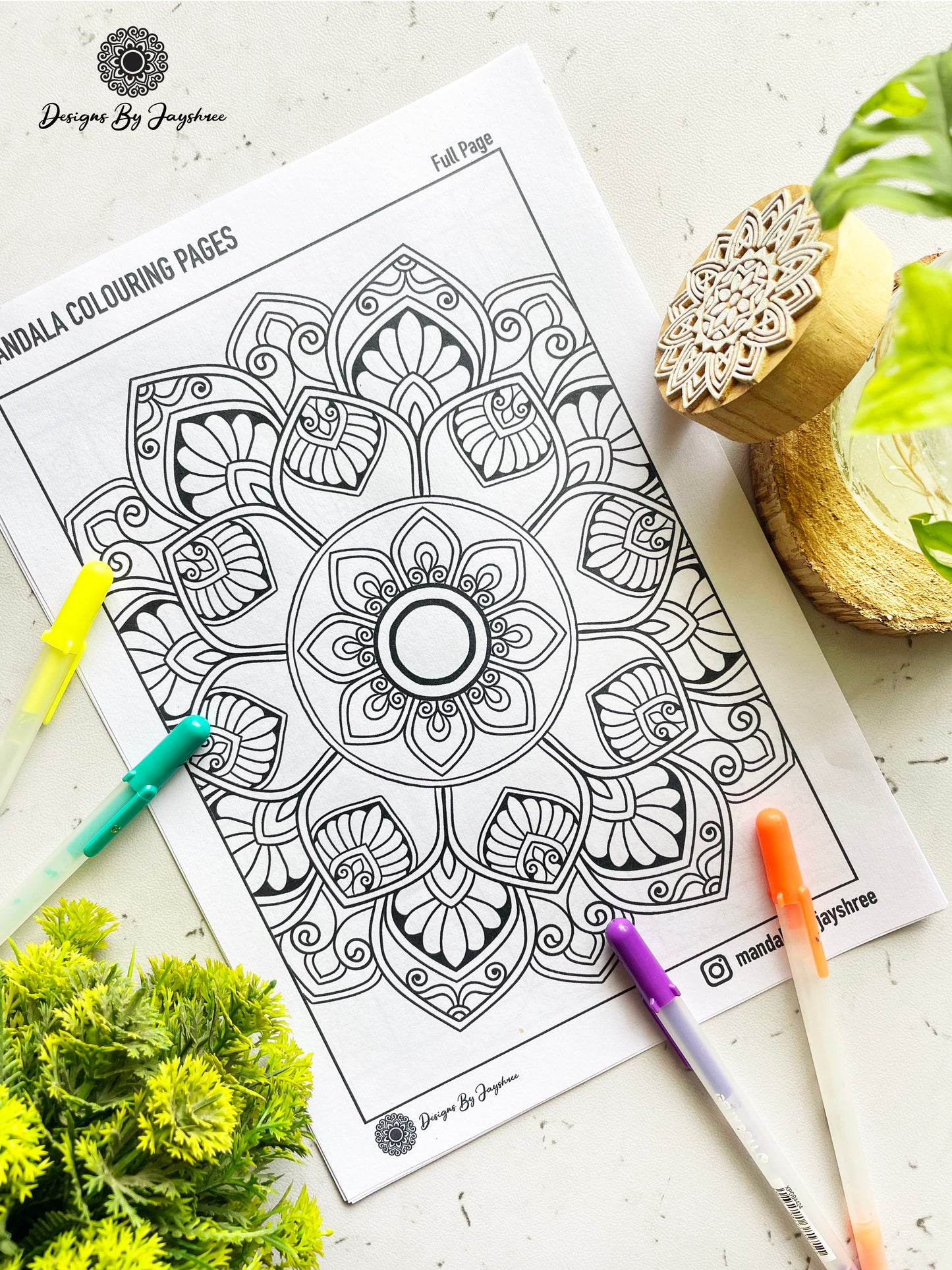 Mandala Colouring And Tracing E-Book - 120 pages