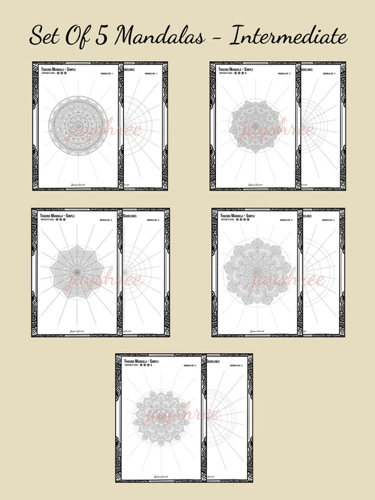 Mandala For Outline & Fill In - Set of 10 Sheets