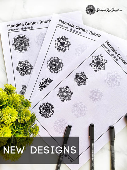 Mandala Center Ideas - Tracing Sheets - Set of 3