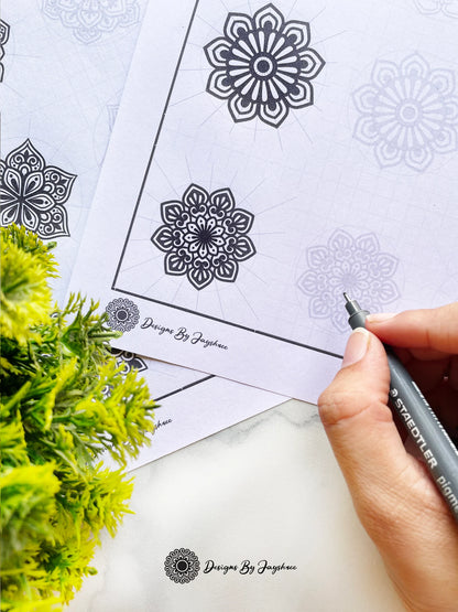 Mandala Center Ideas - Tracing Sheets - Set of 3