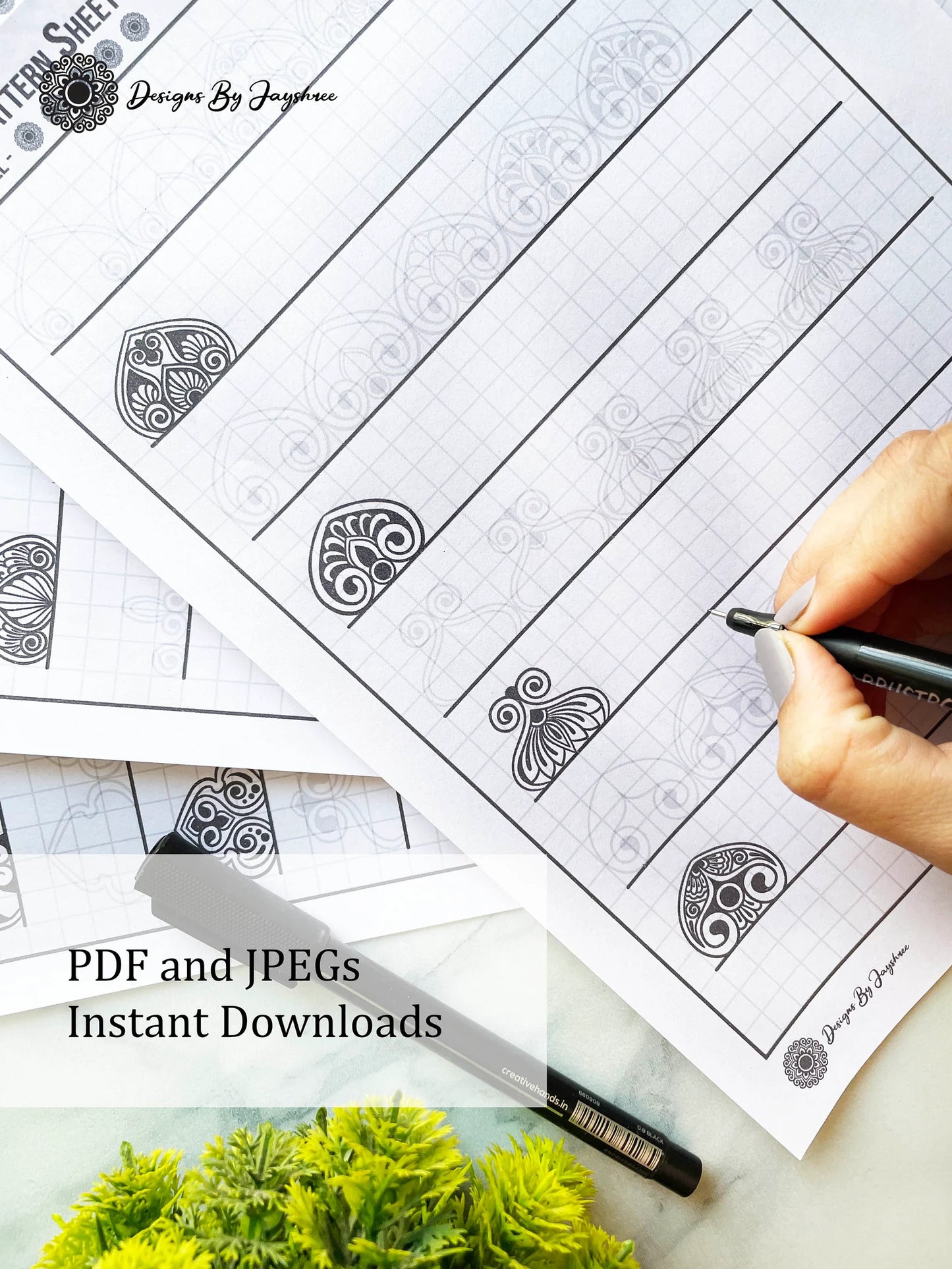 Step By Step - Detailed Pattern Sheets | Set of 5