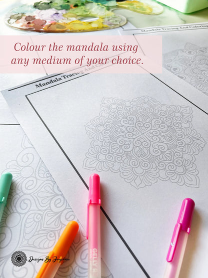 Mandala Colouring & Tracing - Set of 5