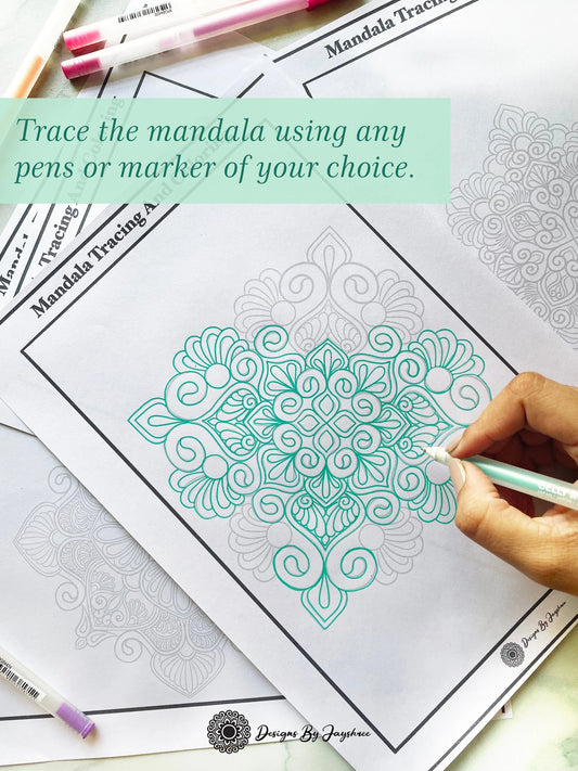 Mandala Colouring & Tracing - Set of 5