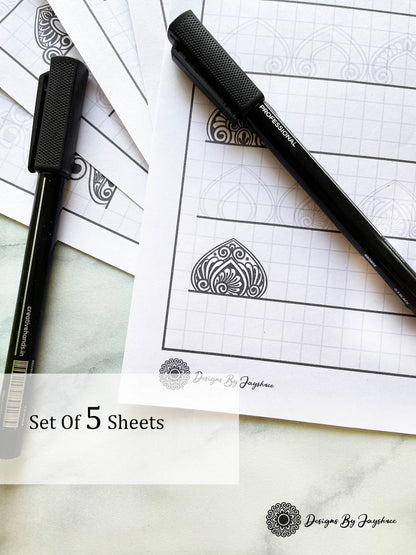 Step By Step - Detailed Pattern Sheets | Set of 5