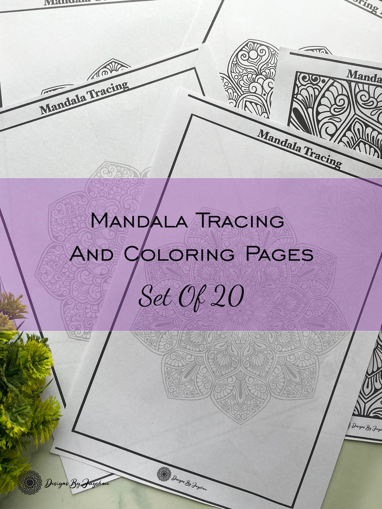 Mandala Colouring & Tracing - Set Of 10 each (20 Pages)