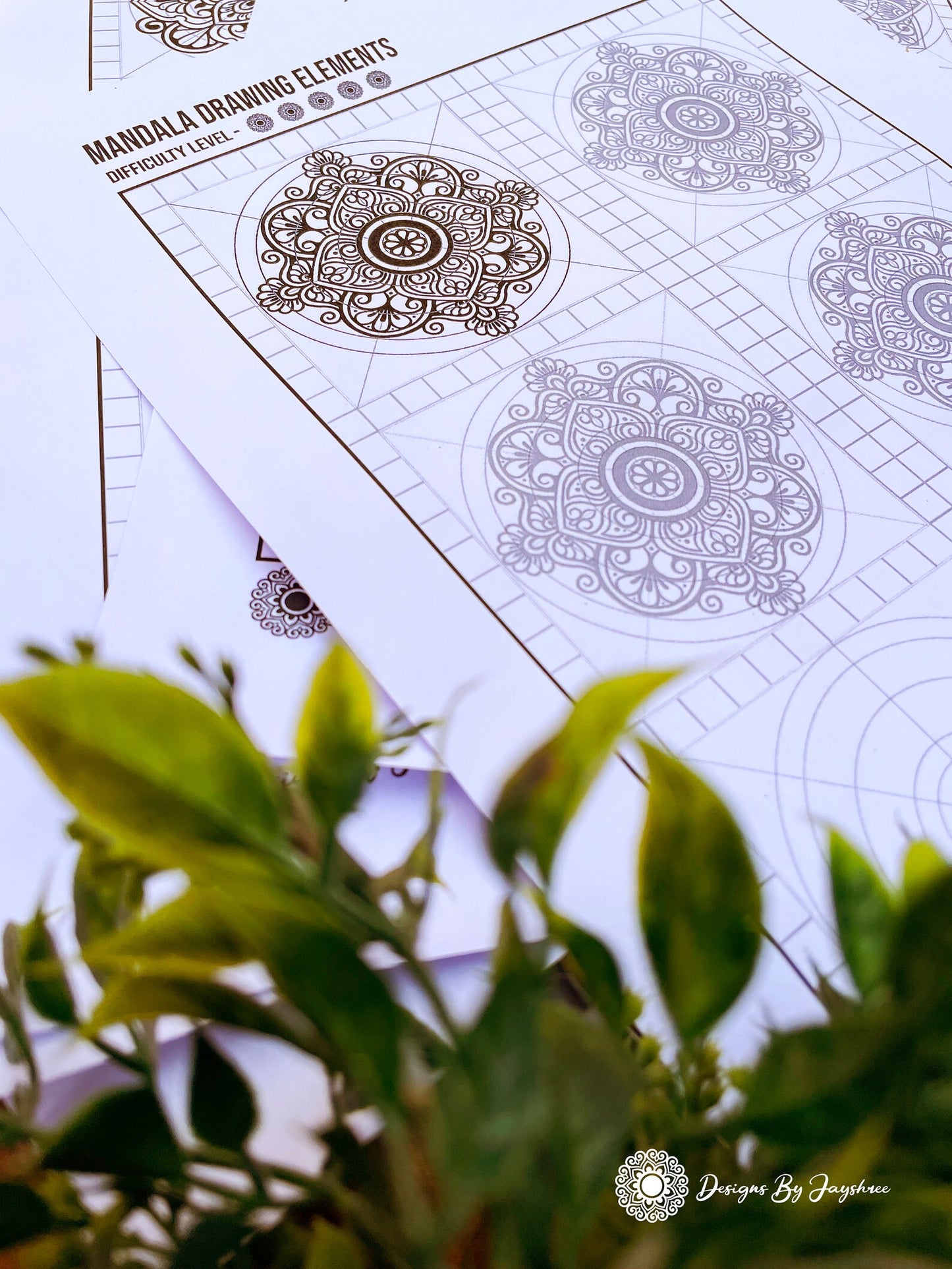 Mandala Practice Sheets - Set of 5