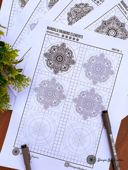 Mandala Practice Sheets - Set of 5