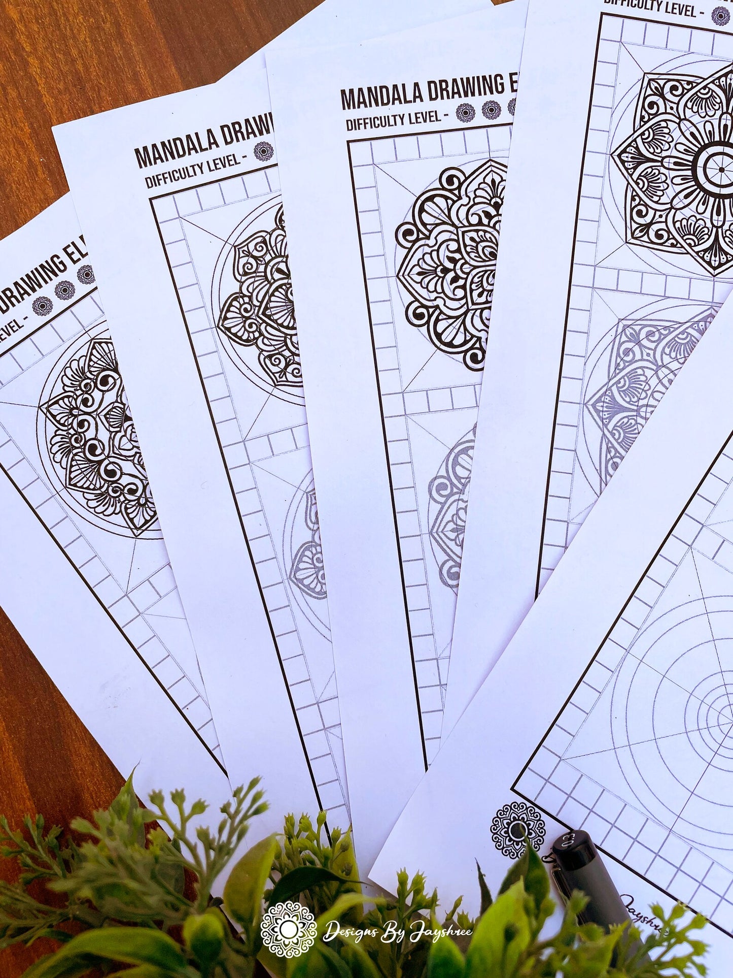 Mandala Practice Sheets - Set of 5