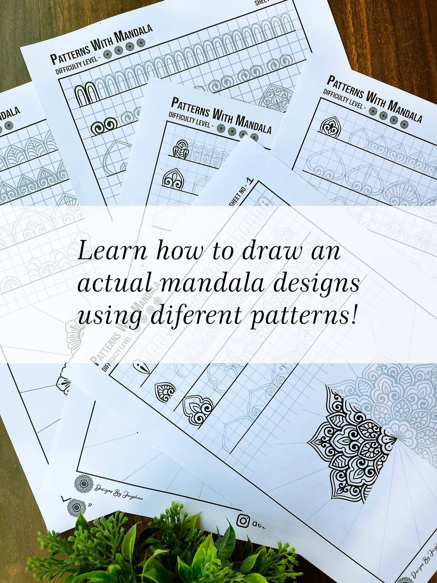 Mandala - With Patterns - Set of 5 sheets #2