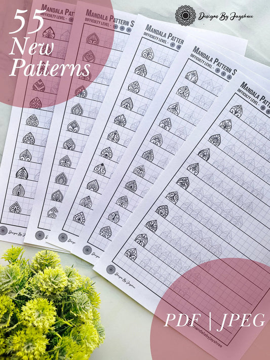 Basic Mandala Pattern Sheets - 55 Patterns