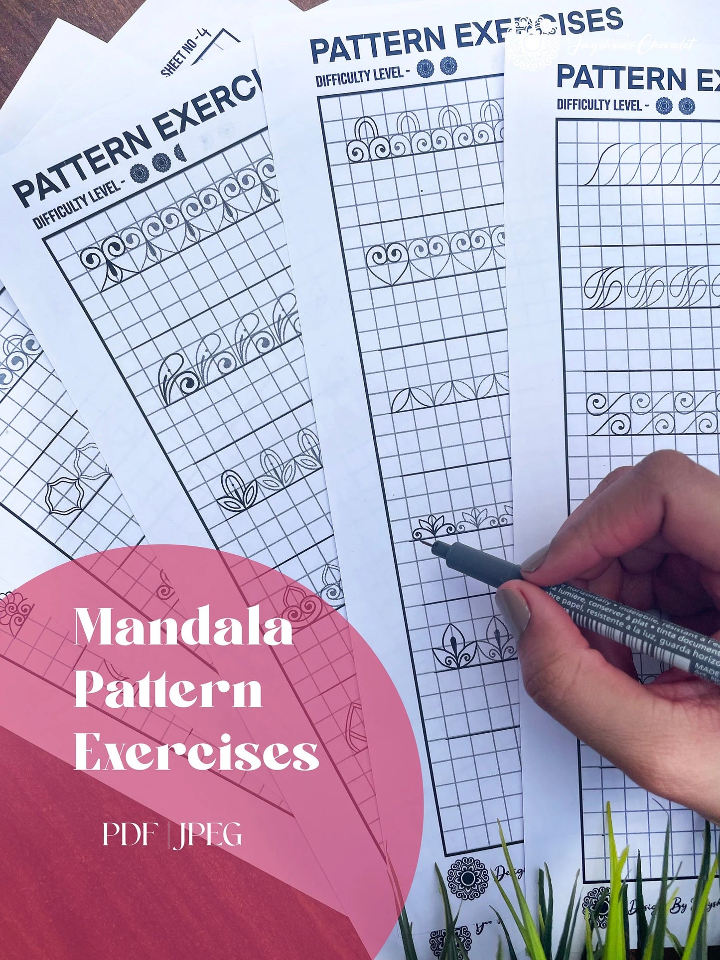 Mandala Pattern exercises - Set of 5