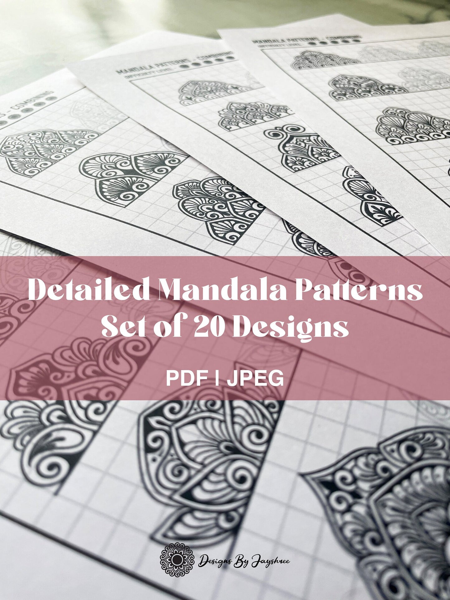 Detailed Mandala Pattern Sheets - 20 Designs