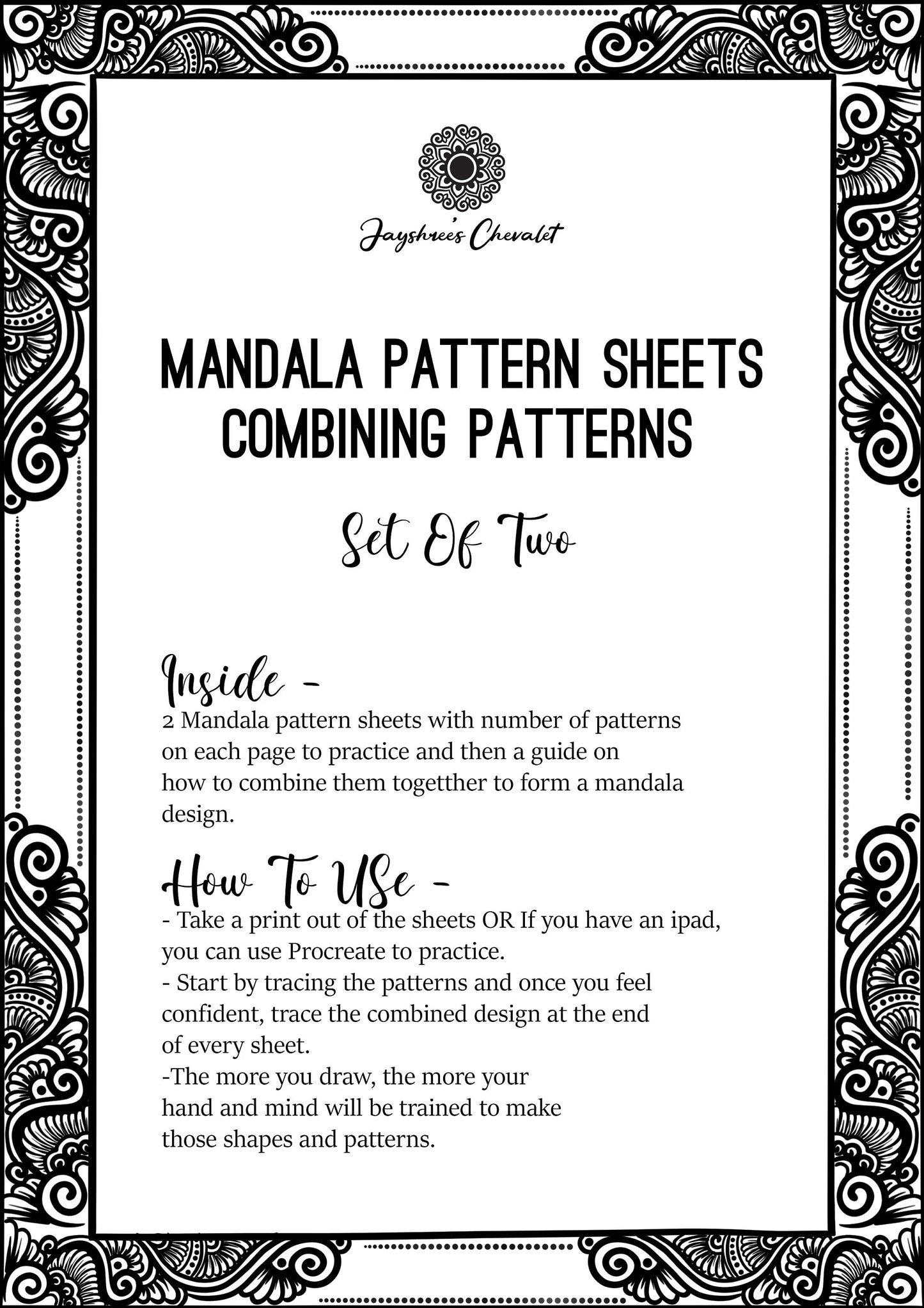 Combining Mandala Sheets - Set of 2 #2